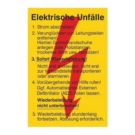 182752 Sicherheitsaushang "Erste Hilfe bei elek