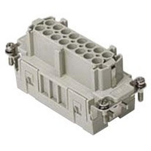 CSEF 16 Buchseneinsatz, Gr.77.27, 16P+PE, Silber