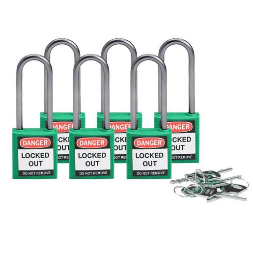 Compact safe padlock 50mm Sha KD Green/6 Kompakte Brady Sicherheitsschlösser mit