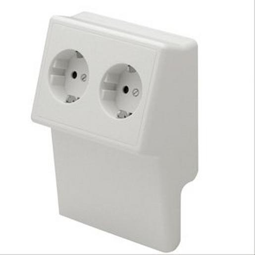 NP42837 Sockelleistenkanal Doppelsteckdose 50x20