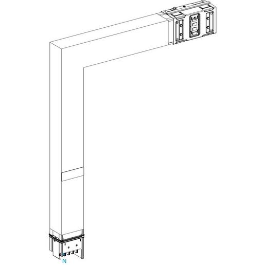 KSA630DLF43F KSA Winkelelement, 630A, flach PE außen,