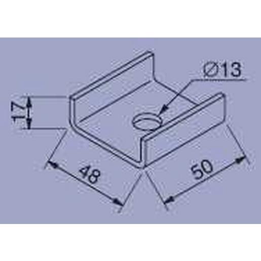 16J4-40-12 Schienenplatte, Druck- scheibe für offen