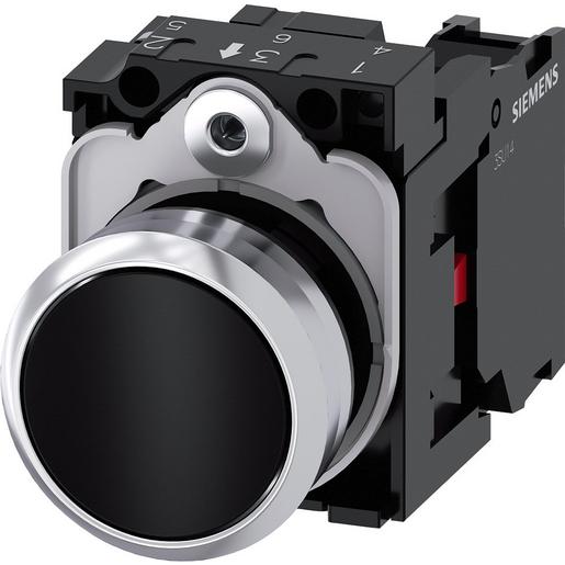 3SU1150-0AB10-1CA0 Drucktaster, 22mm, rund, Metall, hochgla