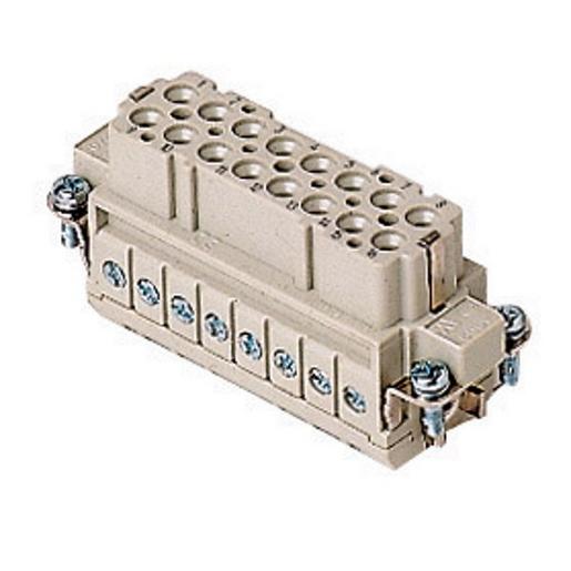 CDAF 16 N Buchseneinsatz, 16P+PE, Silber, Schrauba