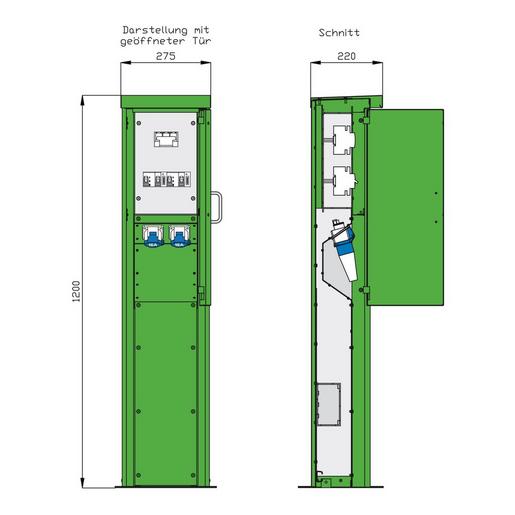 84201150 Energiesäule für Freizeitanlagen mit 2 R