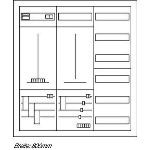 Z/V/T-ZSD055 Einfamilienhaus-Zählerschrank