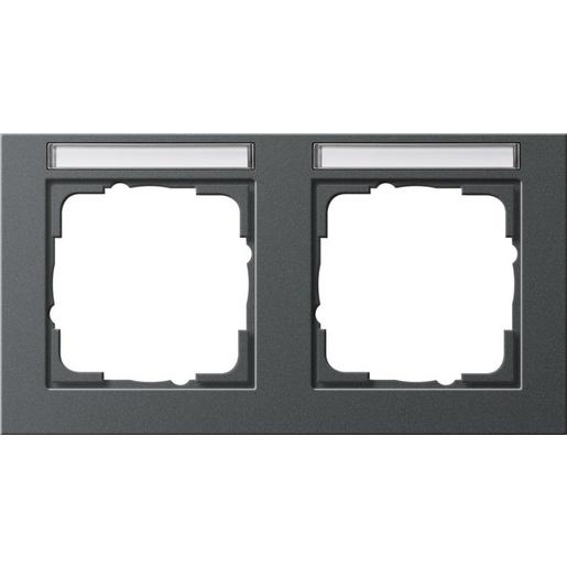 109223 Abdeckrahmen 2f waager. BSF Gira E2 Anth