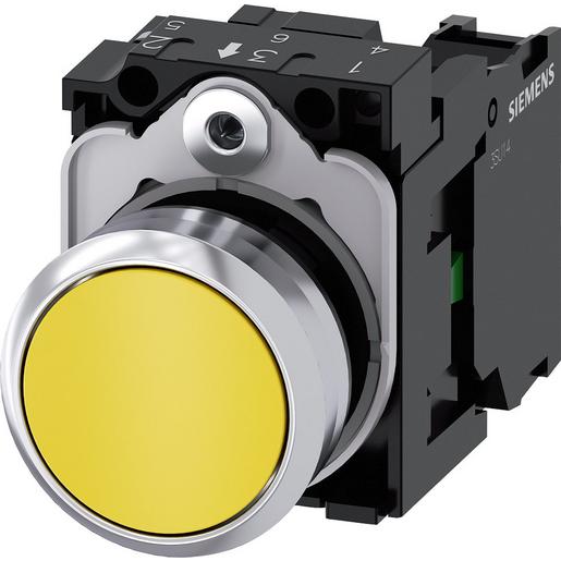3SU1150-0AB30-1BA0 Drucktaster, 22mm, rund, Metall, hochgla