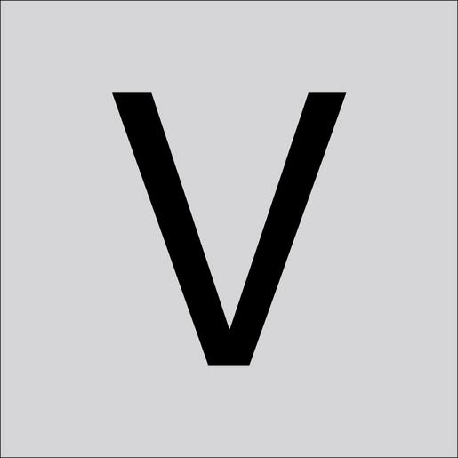 99222.013.V Folienziffer H 100 mm, Großbuchstabe V