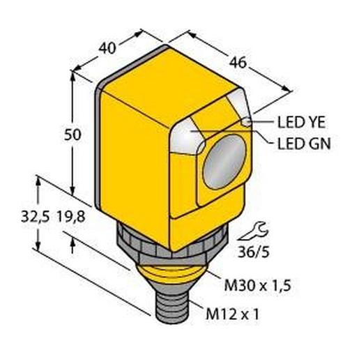 Q40SP6FF200Q Opto-Sensor, Reflexionslichttaster mit f