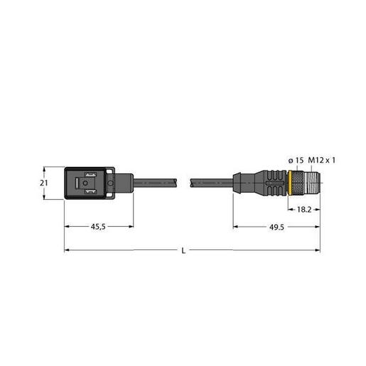 VBS02-S80E-0.6-RSC5.31T/TXL Ventilsteckverbinder Bauform B