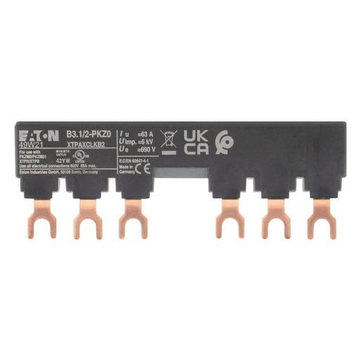 B3.1/2-PKZ0 Drehstromschienenblock, berührungssicher