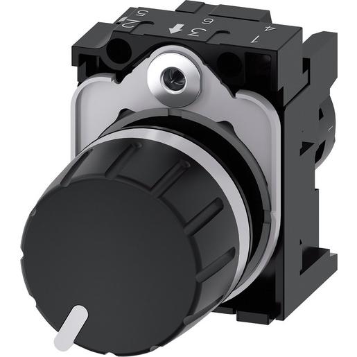 3SU1200-2PS10-1AA0 Potentiometer, 22mm, rund, Kunststoff, s