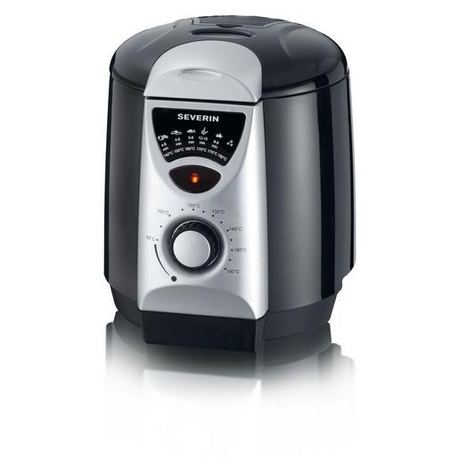 FR2408 Mini-Fritteuse mit Fondue schwarz-silber