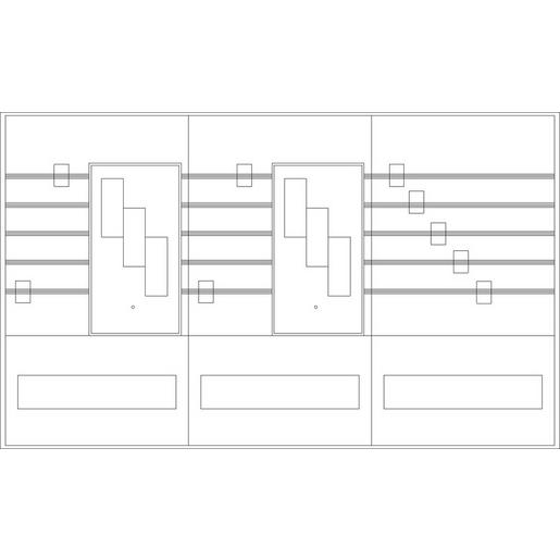 PAR364N Sammelschienen-Feld 5-polig 3-feldrig 2