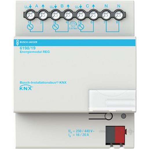 6198/19 6198/19 Energiemodul, 3fach, 16/20 A, RE