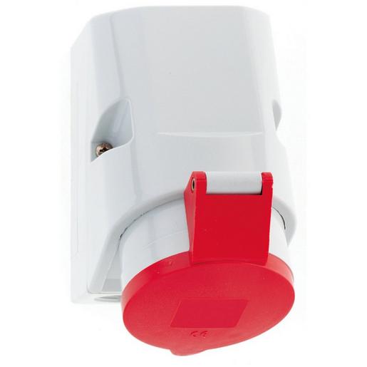 11344 Wandsteckdose 16A 4p 400V 6h, IP44