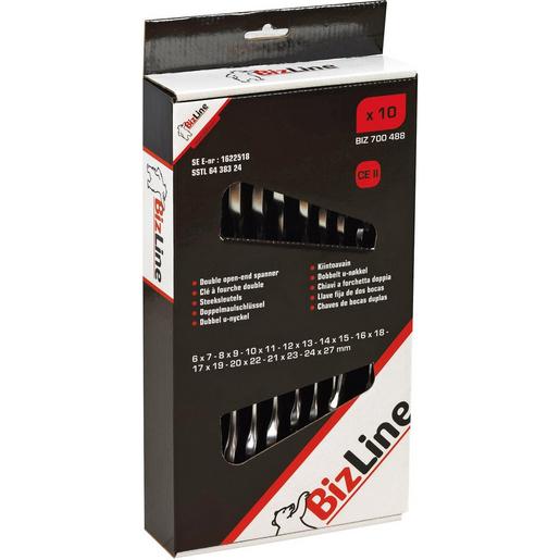 BIZ 700488 Satz mit 10 Maulschlüsseln 6 x 7 mm-24 x