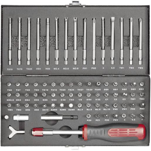 820952 TOOLCRAFT HT02183 820952 Bit-Set 75teili