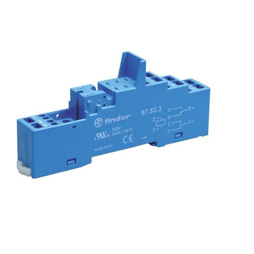 97.52.3 Fassung mit Zugfederklemmen, für Relais