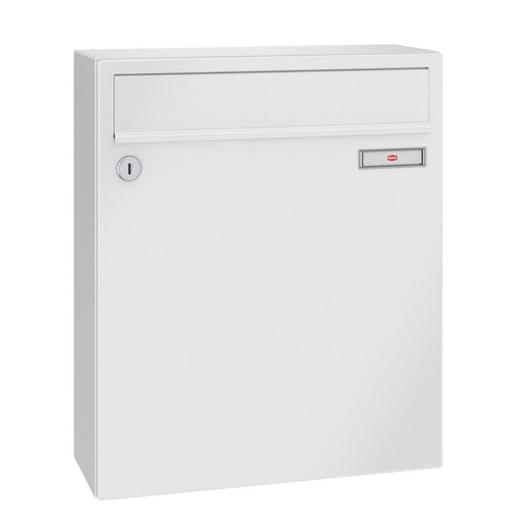 17-1-19716 WEISS Jumbo-Briefkasten m. Zeitungsklappe 370X