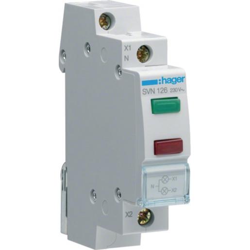 SVN126 LED Leuchtmelder 2f gr. rot 230V AC 1PLE