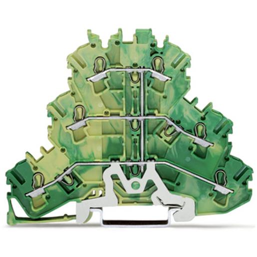 2002-3207 Dreistockklemme6-Leiter-Schutzleiterkle