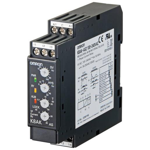 K8AK-AS1 100-240VAC 1-Ph.-Stromüberwachung, Über-/ Unterstro