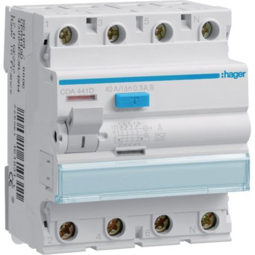 CDA441D FI-Schalter 4P 6kA 40A 30mA Typ A 110V