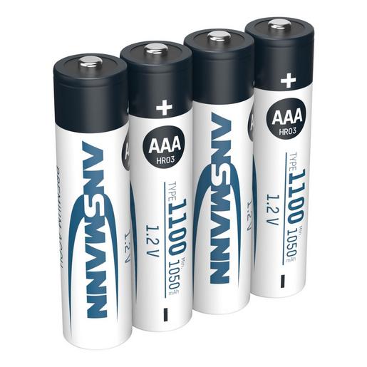 4x Micro AAA NiMH Akku 1100 / min. NiMH Akku Micro AAA 4er Blister, 1100mAh