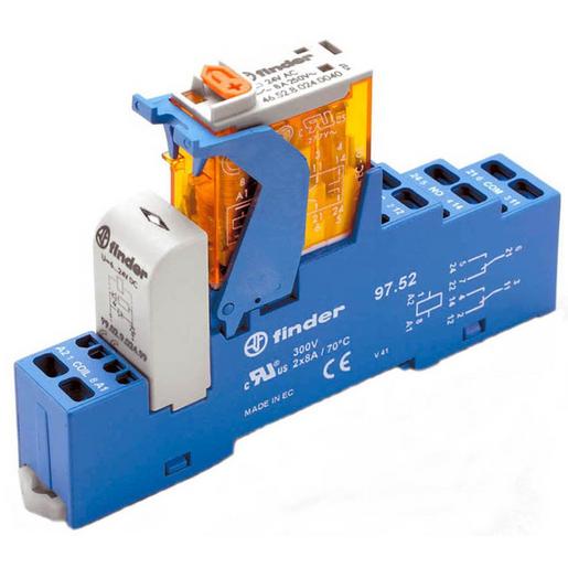 4C.52.8.024.0060 Koppelrelais mit Zugfederklemmen, 2 Wech