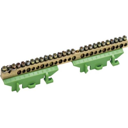 KM25E Messingkl., NZ-Zählertafel, PE, 25 Klemm