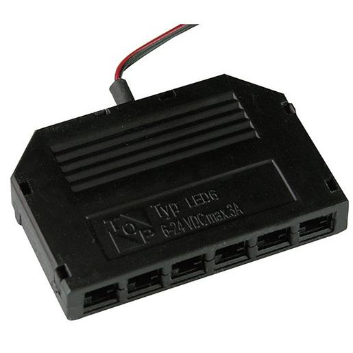 59192 LED Verteiler 6-fach 150mm K. LARA Einba