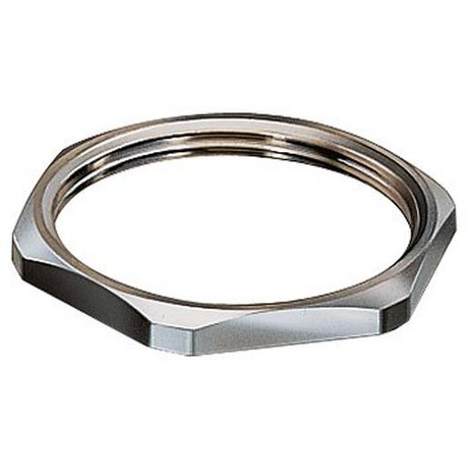 GM-P, PG7 Gegenmutter, Messing vernickelt PG 7