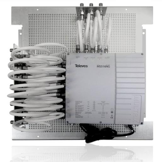 MP-MS516NG Montageplatte mit Multischalter 5 in 16