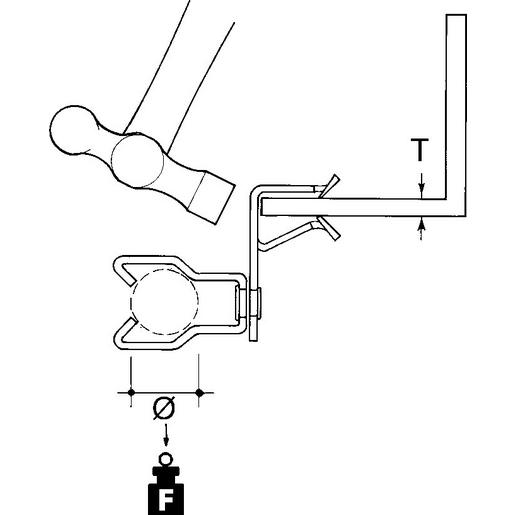 AH814-JM1825 E-KLIPS, Flanschkralle mit Rohrclip auße