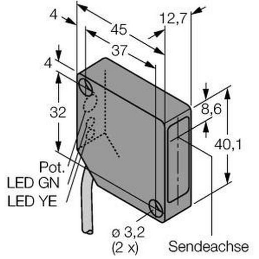 PD45VP6C100 Opto-Sensor, Laser-Winkellichttaster