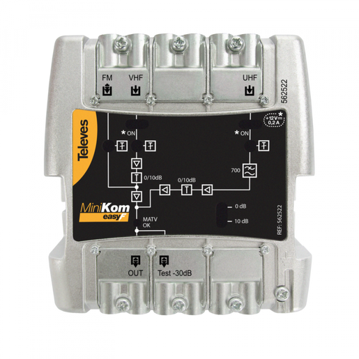 MVNF344DD2 Mehrbereichsverstärker 3 Eingänge UKW/VH