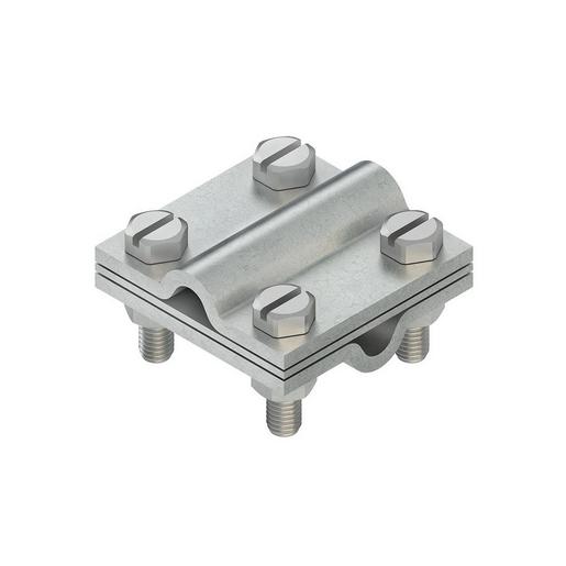 28/10 Kreuz-Verbinder 60x60x4 mm mit Klemmplat