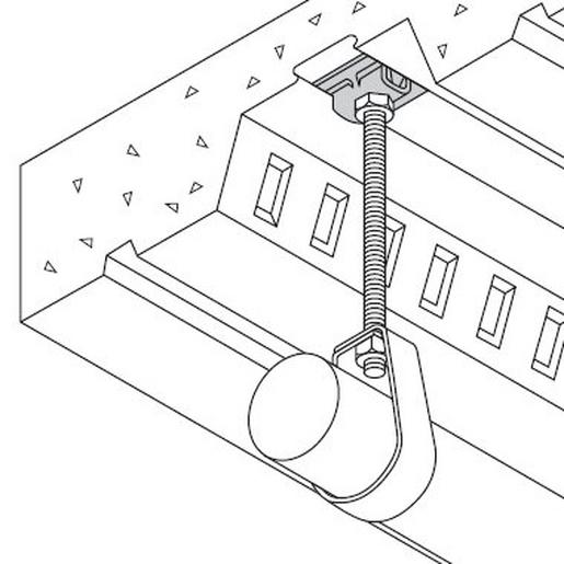 DWH-10T Profildeckenhalterung mit Gewinde M10, B